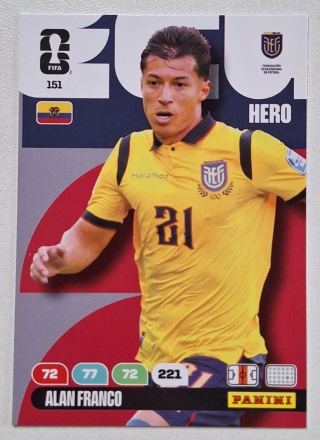 151 Alan Franco Ecuador Hero Panini FIFA World Cup 2026
