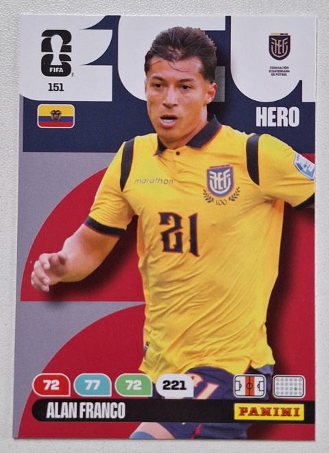 151 Alan Franco Ecuador Hero Panini FIFA World Cup 2026