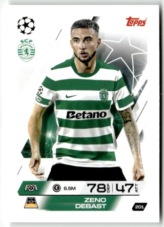 201 Zeno Debast Sporting Base Match Attax 2025/26