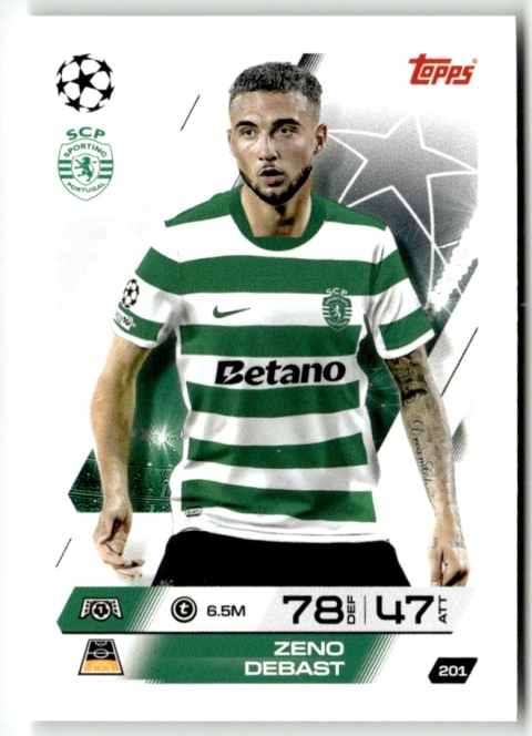 201 Zeno Debast Sporting Base Match Attax 2025/26