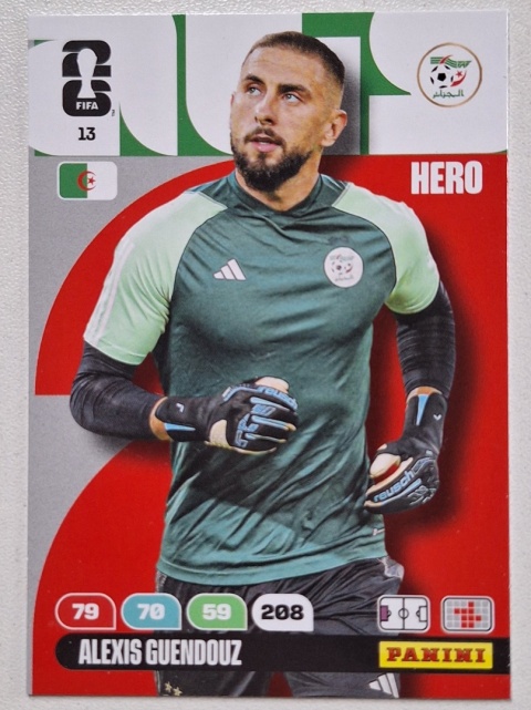 13 Alexis Guendouz Algeria Hero Panini FIFA World Cup 2026
