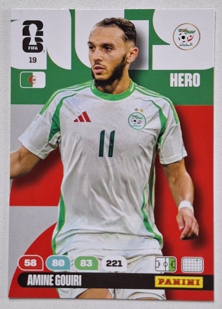 19 Amine Gouiri Algeria Hero Panini FIFA World Cup 2026