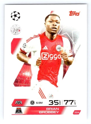 224 Brian Brobbey Ajax Base Match Attax 2025/26