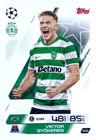 205 Viktor Gyökeres Sporting Base Match Attax 2025/26