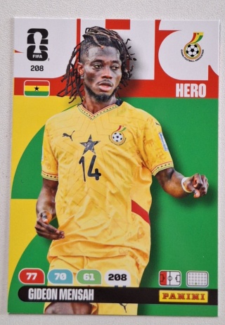 208 Gideon Mensah Ghana Hero Panini FIFA World Cup 2026