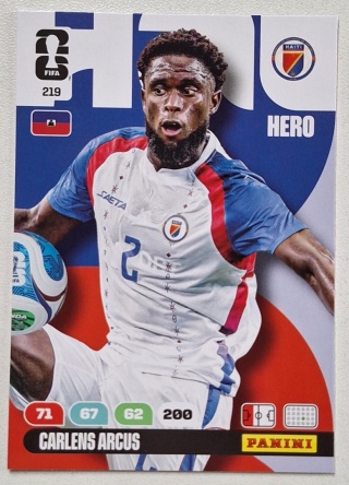 219 Carlens Arcus Haiti Hero Panini FIFA World Cup 2026