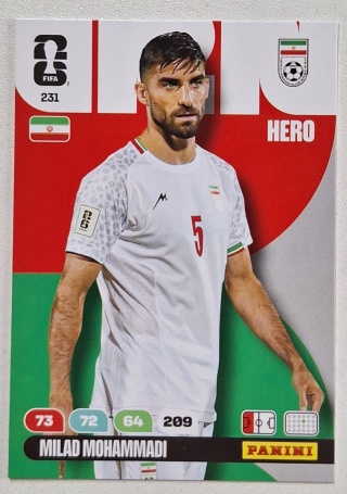 231 Milad Mohammadi Iran Hero Panini FIFA World Cup 2026