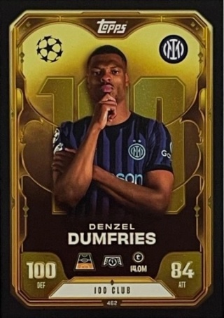 462 Denzel Dumfries Inter 100 Club Match Attax 2025/26