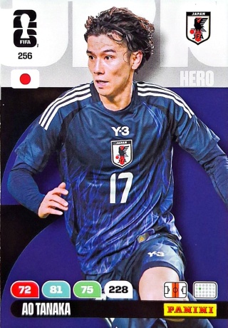256 Ao Tanaka Japan Hero Panini FIFA World Cup 2026