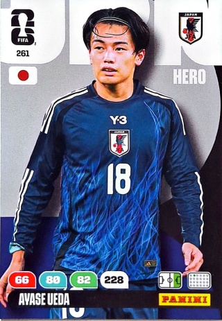 261 Avase Ueda Japan Hero Panini FIFA World Cup 2026