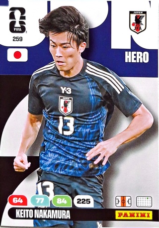259 Keito Nakamura Japan Hero Panini FIFA World Cup 2026
