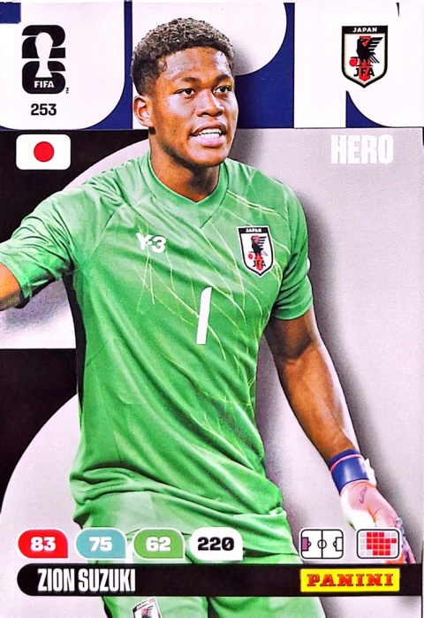 253 Zion Suzuki Japan Hero Panini FIFA World Cup 2026