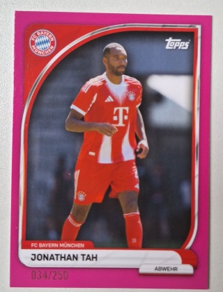 8 Jonathan Tah 034/250 FC Bayern München Base card Topps Collector Tin