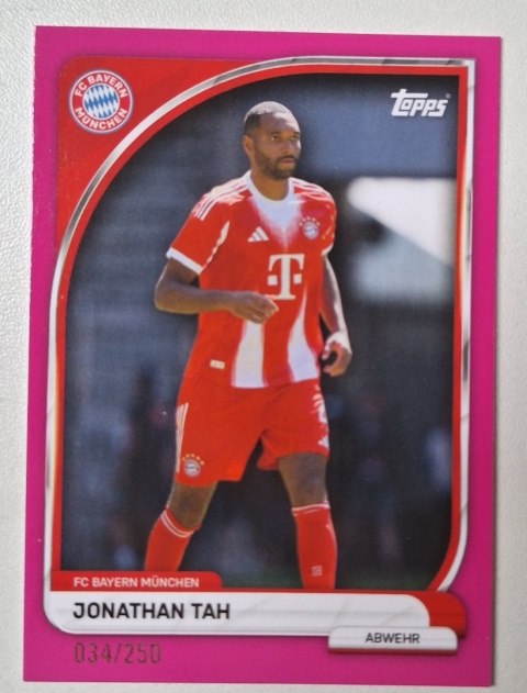 8 Jonathan Tah 034/250 FC Bayern München Base card Topps Collector Tin