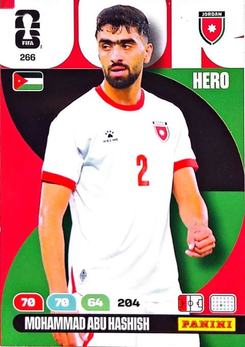 266 Mohammad Abu Hashish Jordan Hero Panini FIFA World Cup 2026
