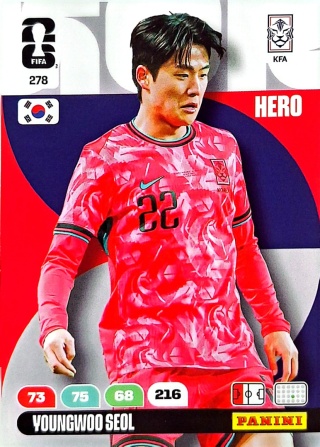 278 Young-woo Seol Korea Republic Hero Panini FIFA World Cup 2026