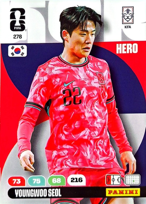 278 Young-woo Seol Korea Republic Hero Panini FIFA World Cup 2026