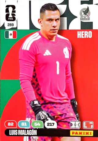 289 Luis Malagon Mexico Hero Panini FIFA World Cup 2026