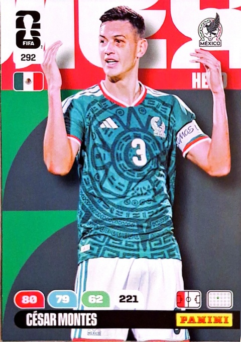 292 Cesar Montes Mexico Hero Panini FIFA World Cup 2026