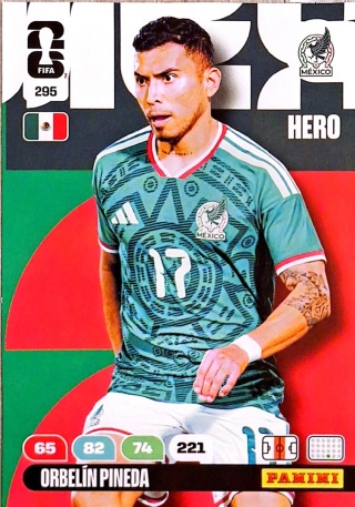 295 Orbelin Pineda Mexico Hero Panini FIFA World Cup 2026