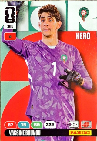 301 Vassine Bounou Morocco Hero Panini FIFA World Cup 2026