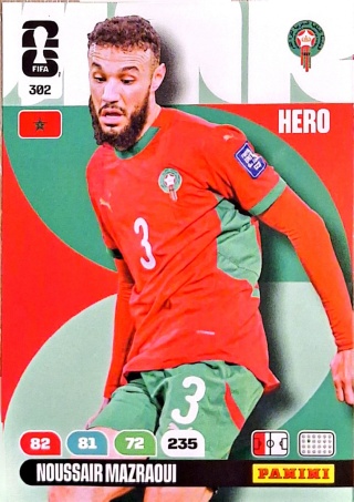 302 Noussair Mazraqui Morocco Hero Panini FIFA World Cup 2026
