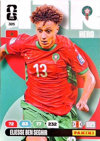 305 Eliesse Ben Seghir Morocco Hero Panini FIFA World Cup 2026