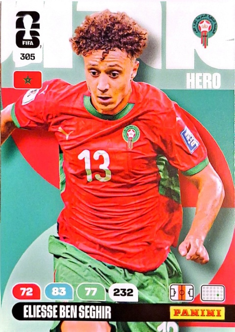 305 Eliesse Ben Seghir Morocco Hero Panini FIFA World Cup 2026
