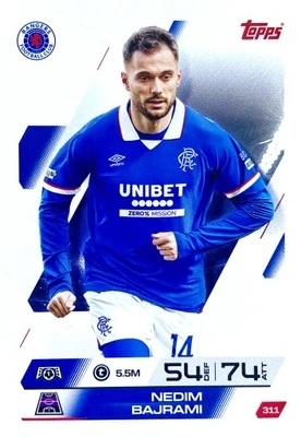 311 Nedim Bajrami Rangers FC Base Match Attax 2025/26
