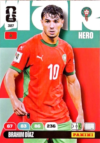 307 Brahim Diaz Morocco Hero Panini FIFA World Cup 2026