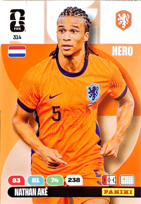 314 Nathan Ake Netherlands Hero Panini FIFA World Cup 2026