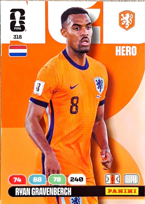 318 Ryan Gravenberch Netherlands Hero Panini FIFA World Cup 2026