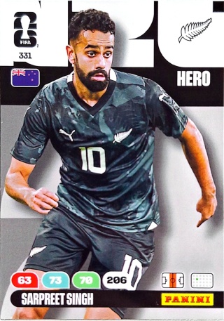 331 Sarpreet Singh New Zealand Hero Panini FIFA World Cup 2026