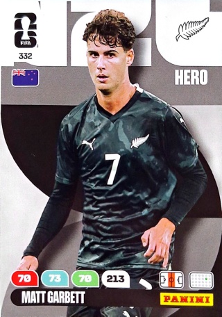 332 Matt Garbett New Zealand Hero Panini FIFA World Cup 2026