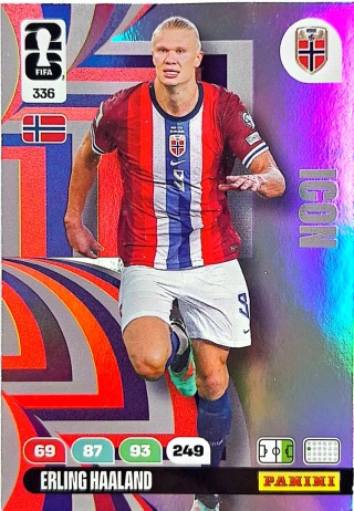 336 Erling Haaland Norway Icon Panini FIFA World Cup 2026
