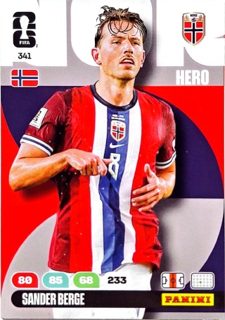 341 Sander Berge Norway Hero Panini FIFA World Cup 2026