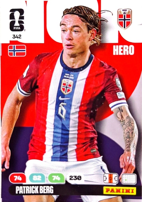 342 Patrick Berg Norway Hero Panini FIFA World Cup 2026