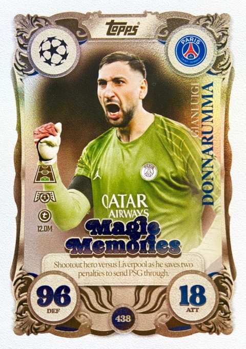 438 Gianluigi Donnarumma PSG Magic Memories Match Attax 2025/26