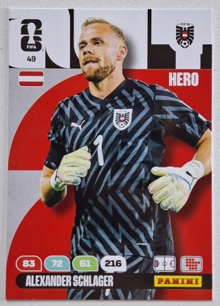 49 Alexander Schlager Austria Hero Panini FIFA World Cup 2026