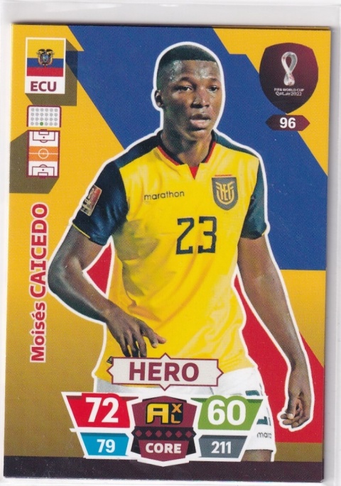 96 Moisés Caicedo Ekwador CORE / Hero World Cup Qatar 2022