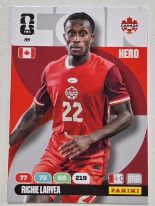 86 Richie Larvea Canada Hero Panini FIFA World Cup 2026