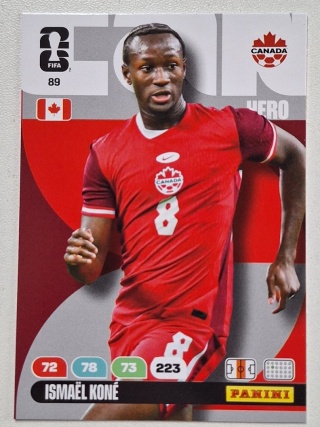 89 Ismael Kone Canada Hero Panini FIFA World Cup 2026