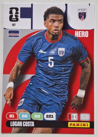 97 Logan Costa Cape Verde Hero Panini FIFA World Cup 2026