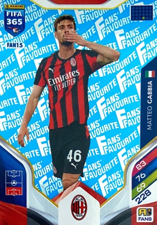 FAN15bu Matteo Gabbia AC Milan Fans Favourite Blue FIFA 365 2026