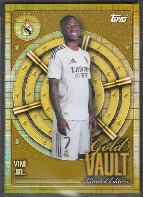 GV-8 Viní Jr. Real Madrid CF Gold Vault Limited Edition Topps Collector Tin