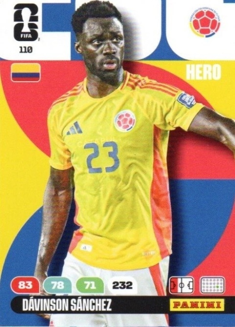 110 Davinson Sanchez Colombia Hero Panini FIFA World Cup 2026