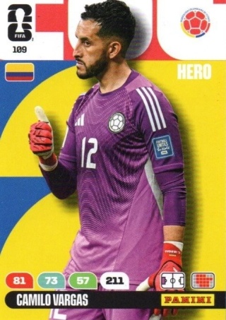109 Camilo Vargas Colombia Hero Panini FIFA World Cup 2026
