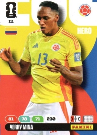 111 Yerry Mina Colombia Hero Panini FIFA World Cup 2026