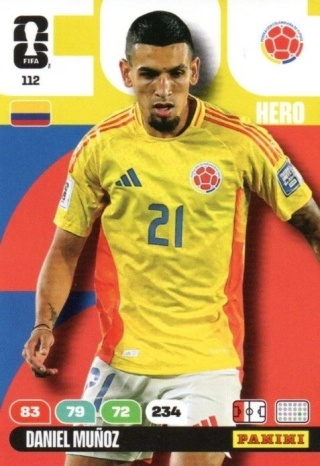 112 Daniel Munoz Colombia Hero Panini FIFA World Cup 2026