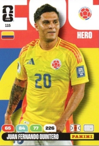 115 Juan Fernando Quintero Colombia Hero Panini FIFA World Cup 2026